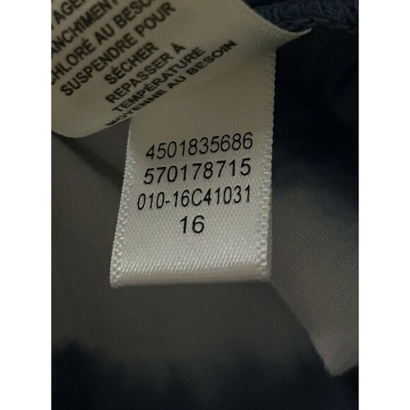 Chicos Sz 0 (SMALL) Blue White Tie Dye Stripe Button Front Shirt Tunic EUC - Picture 13 of 13